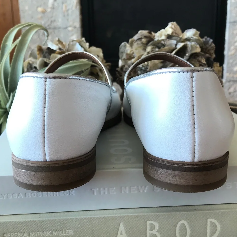 JULIA BO HANDCRAFTED WHITE MARY JANE - Picture 6 of 16